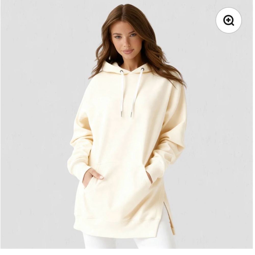 Warmy Oversized Cream Women's Hoodie Sweater